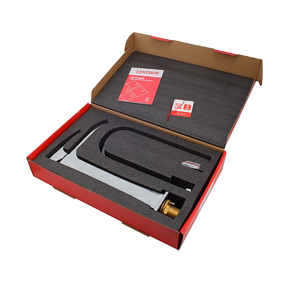 Змішувач для умивальника Koer KB-13007-01 високий (Колір хром) (KR3444) - Фото - 3