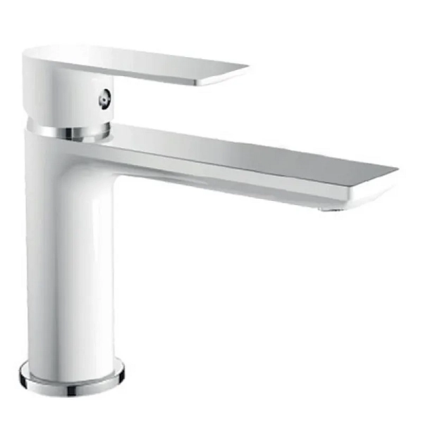 Змішувач для умивальника HAIBA ALEX 001 LONG WHITE-CHROME (HB9563)