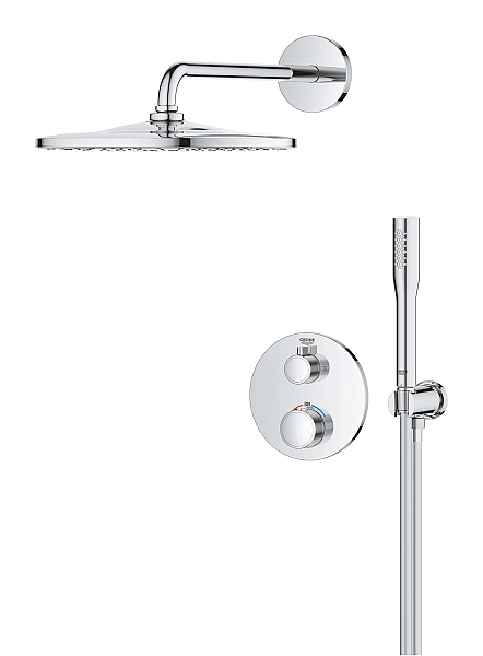 Система з термостатом прихованого монтажу з Rainshower Mono 310 Grohe Grohtherm Душова (34869000) - Фото - 4