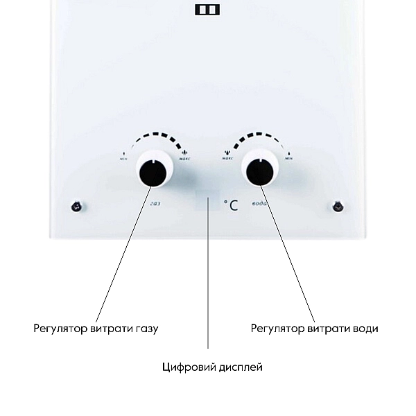 Колонка газовая дымоходная Thermo Alliance JSD20-10GE 10 л панель из стекла White - Фото - 5