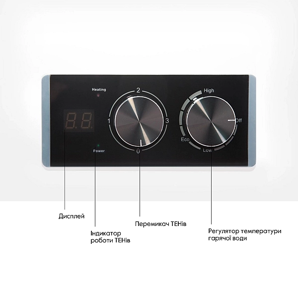 Водонагрівач електричний Thermo Alliance 100 л плоский горизонтальний, мокрий ТЕН 2 кВт (0,8+1,2) DT100H20G(PD) - Фото - 6