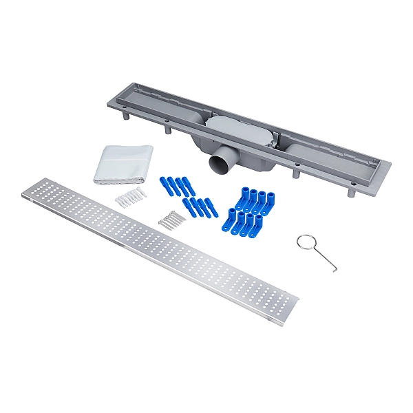 Трап Qtap Dry FB304-600 лінійний з сухим закривом та нержавіючою решіткою 600х73 - Фото - 6