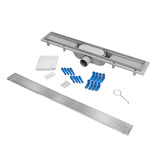 Трап Qtap Dry FB304-800 линейный с сухим затвором и нержавеющей решеткой 800х73 - Фото - 6