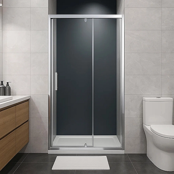 SDC1212 FRAME Душові двері в нішу розпашні - 120*190 - хром/прозоре скло (1 сорт) - Фото - 3