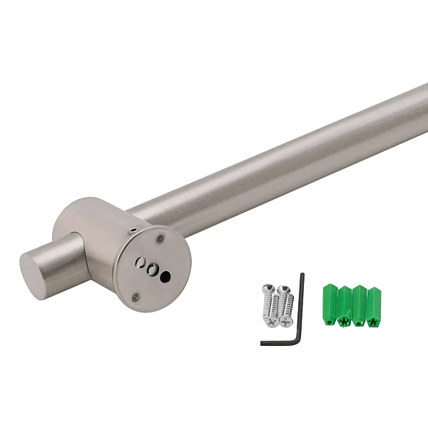 Душова стійка з тримачем універсальна Lidz Niagara 320 660 мм округла LDNIA320NKS28543 Nickel - Фото - 5