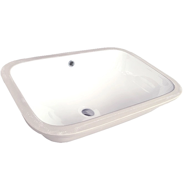 1610133 QUADRA Раковина під стільницю 550х380х190мм, біла (1 сорт) - Фото - 3