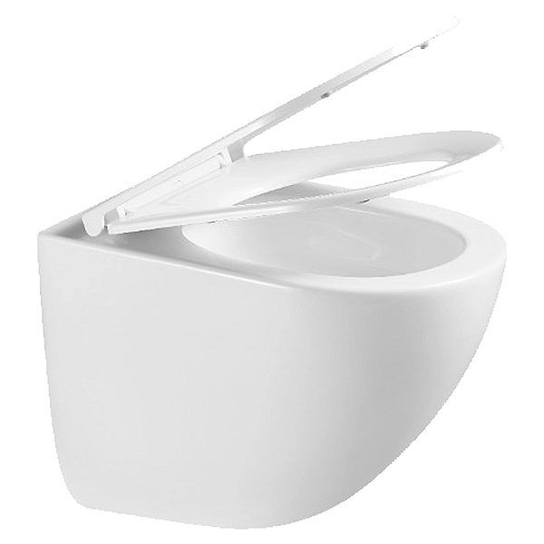 DUN0930111W Unda Унітаз підвісний 495x360x390mm з кришкою soft-close, Vortex Flush, білий глянець (1 сорт) - Фото - 3