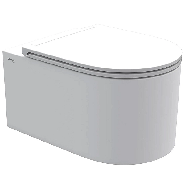 MON1202V01 Монолітний настінний унітаз 54x36 x h 29 cm, білий + cod. C9MON01 сидіння з кришкою з дюропласту+ комплект кріплення (1 сорт) - Фото - 2