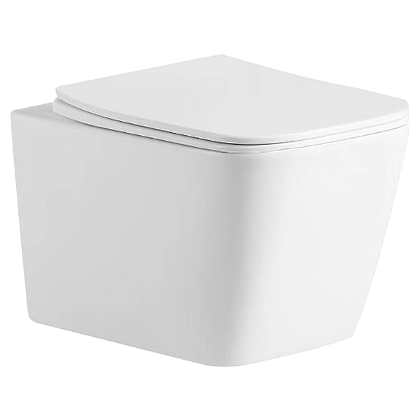 DBS71051111W Balance Square Підвісний безобідковий унітаз з кришкою soft-close, Vortex Flush, білий глянець (1 сорт) - Фото - 2