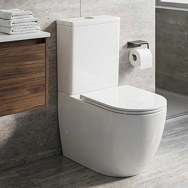DFL0460211W Flow Унітаз-компакт 630x390x840 mm з кришкою soft-close, Vortex Flush, білий глянець (1 сорт) - Фото - 2