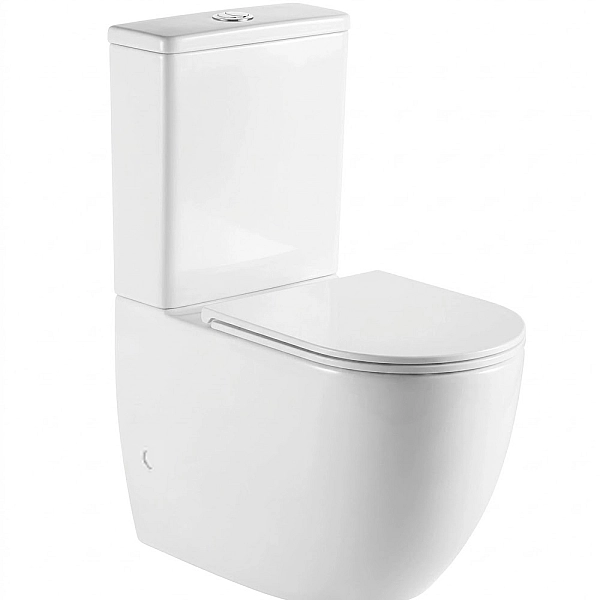 DFL0460211W Flow Унітаз-компакт 630x390x840 mm з кришкою soft-close, Vortex Flush, білий глянець (1 сорт) - Фото - 3