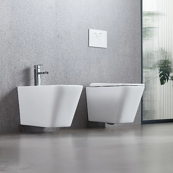 DFL0520400W Flow square Біде 485x345x330мм з отвором під змішувач, білий глянець (1 сорт) - Фото - 5