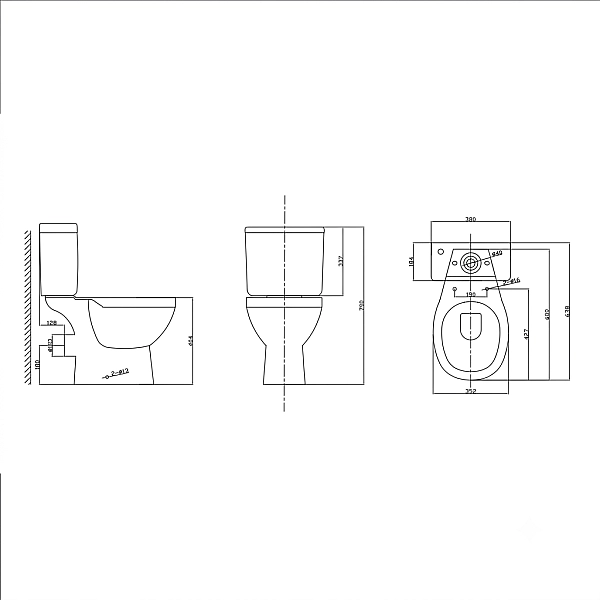 PS212C01VW Basic A Унітаз- компакт безобідковий Vortex Flush, з кришкою soft-close, білий (1 сорт) - Фото - 2