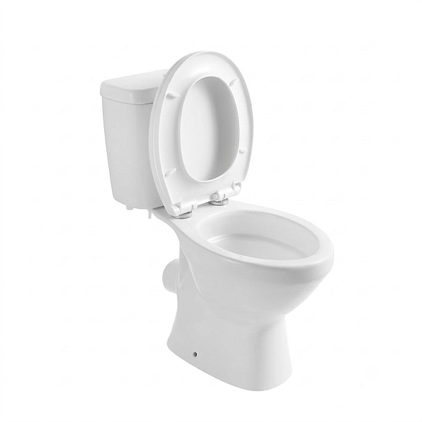 PS212C01VW Basic A Унітаз- компакт безобідковий Vortex Flush, з кришкою soft-close, білий (1 сорт) - Фото - 3