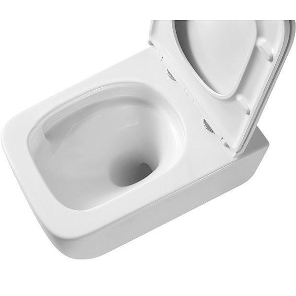 DGR0760111W Grid Підвісний безобідковий унітаз з кришкою soft-close, Vortex Flush, білий (1 сорт) - Фото - 9