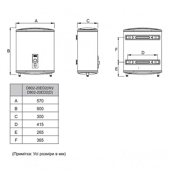 Водонагрівач MIDEA D80-20ED2(D) (1 сорт) - Фото - 9