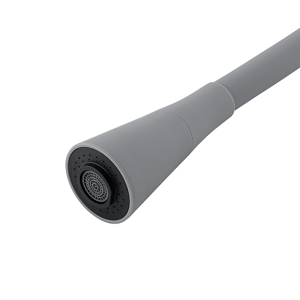 Змішувач для кухні Lidz Aria 015F31 (k35) з гнучким виливом LDARI015F31GGRP49567 Graphite/Grey - Фото - 7