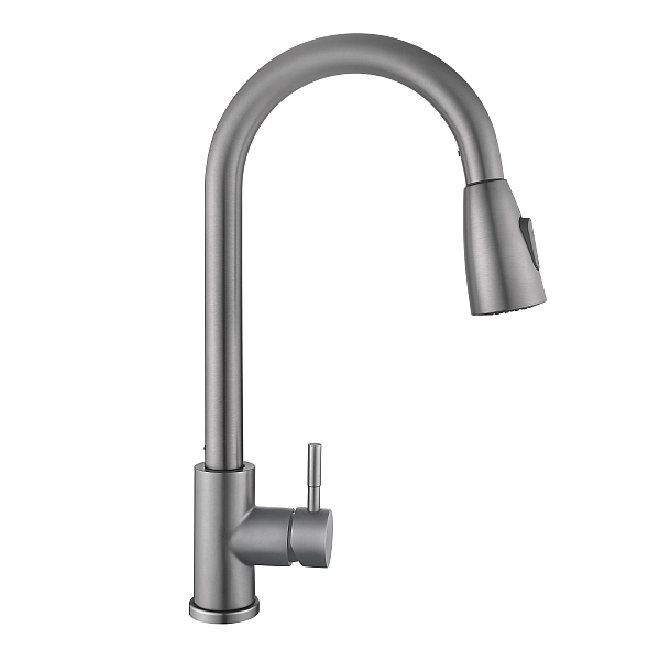 Смеситель для кухни Lidz Aria 015FL (k35) с выдвижным изливом  LDARI015FLGRP49560 Graphite - Фото - 3