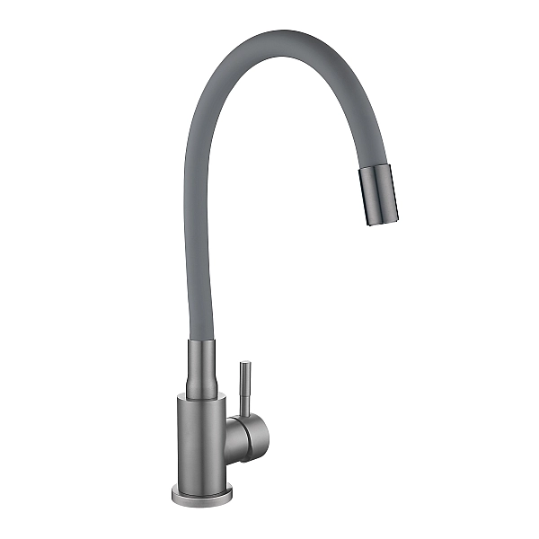 Змішувач для кухні Lidz Aria 015F3 (k35) з гнучким виливом LDARI015F3GGRP49565 Graphite/Grey - Фото - 4