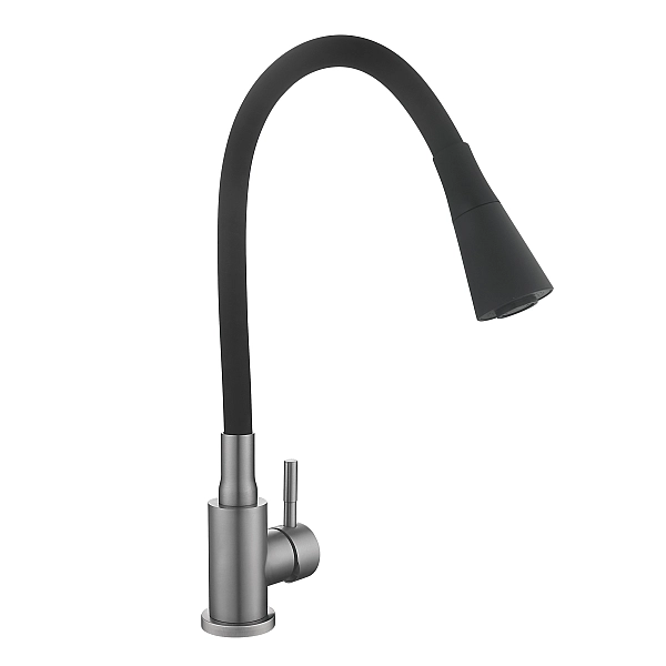 Смеситель для кухни Lidz Aria 015F31 (k35) с гибким изливом LDARI015F31BGRP49566 Graphite/Black - Фото - 4