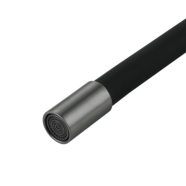 Змішувач для кухні Lidz Aria 015F3 (k35) з гнучким виливом LDARI015F3BGRP49564 Graphite/Black - Фото - 6