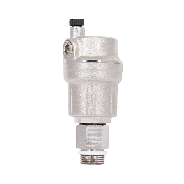Воздухоотводчик Thermo Alliance Forte 1/2"Н латунный, никел., c клапаном TAF28015