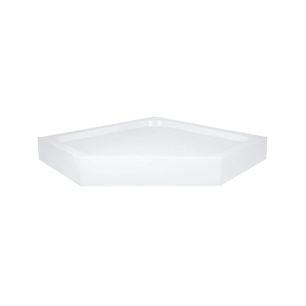 Lidz Душовий піддон DOZORCA SC90x90.LOW, низький, п'ятикутний, акриловий + ніжки, діаметр зливу 50 мм - Фото - 3