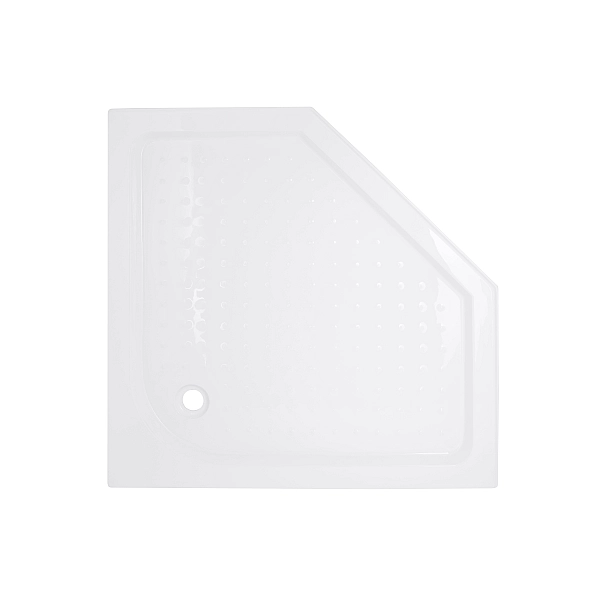 Lidz Душовий піддон DOZORCA SC90x90.LOW, низький, п'ятикутний, акриловий + ніжки, діаметр зливу 50 мм