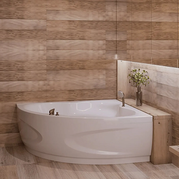 Ванна акрилова WGTRialto GARDA 150x150x58 на рамі, із фронтальною панеллю, колір білий глянець (1 сорт)