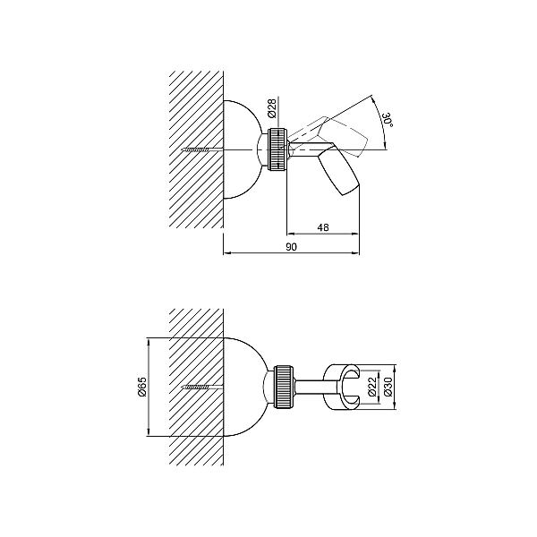 Держатель для лейки Lidz Niagara 111 LDNIA111CRM29476 Chrome - Фото - 2