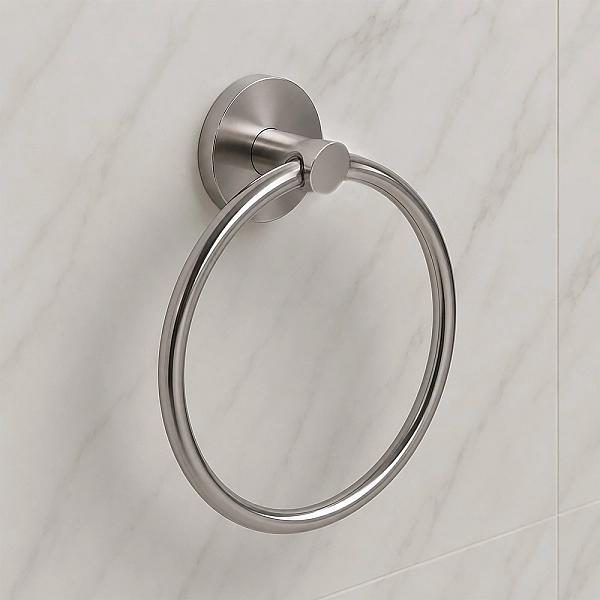 DFL21130901BN Flow Тримач для рушників, кільце, колір Brushed Nickel PVD (1 сорт) - Фото - 2
