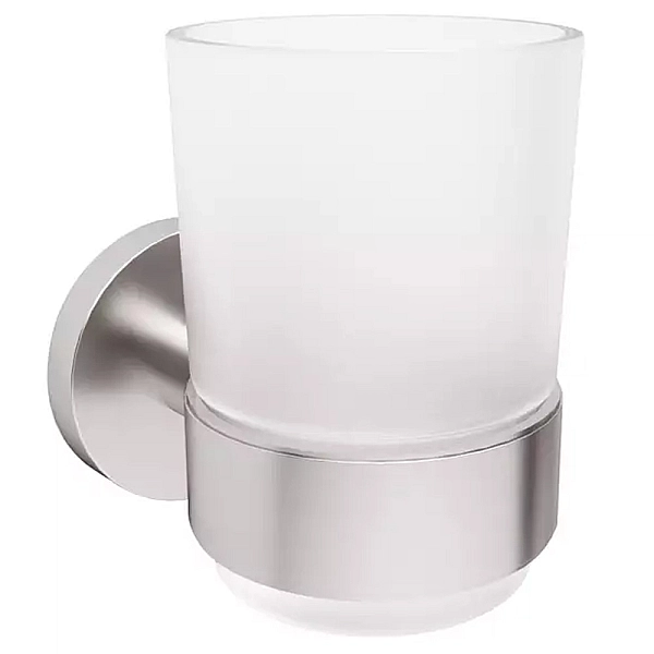 DFL21010401BN Flow Склянка з тримачем, колір Brushed Nickel PVD (1 сорт) - Фото - 3