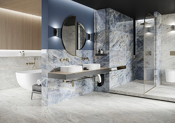 Плитка керамогранітна Brazilian Quartzite Blue RECT 597x1197x8 Cerrad - Фото - 3
