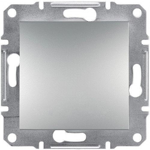 Вимикач 1-клавішний 10A Алюміній ASFORA (EPH0100161), Schneider Electric
