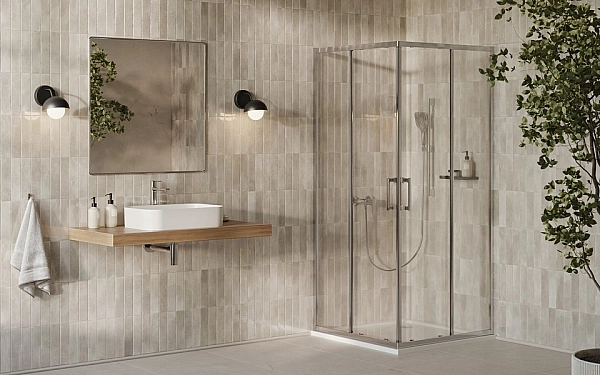 Душова кабіна X-Point Slim XPSRV2 100 алюміній Transparent RAVAK - Фото - 2
