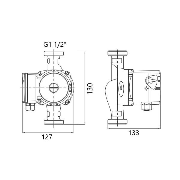 Насос циркуляційний GRS UPS 25/60/130 (сірий) - Фото - 2