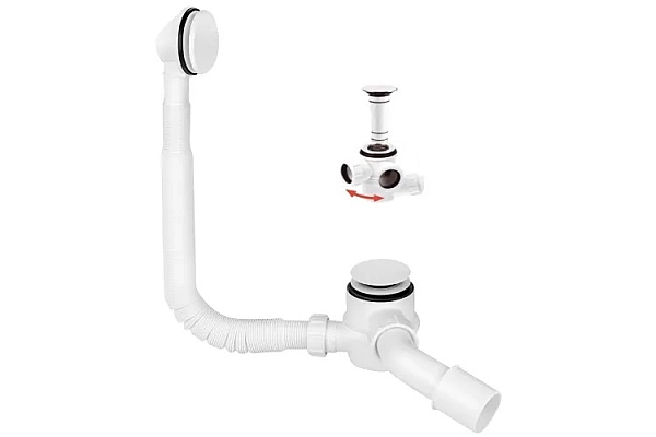 Сифон для ванни click-clack HC2600CL-WH McAlpine