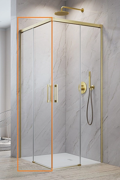 Душова кабіна (половина) Idea 6 Brushed Gold KDD 90 ліва RADAWAY