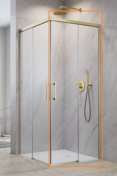 Душова кабіна (половина) Idea 6 Brushed Gold KDD 90 права RADAWAY