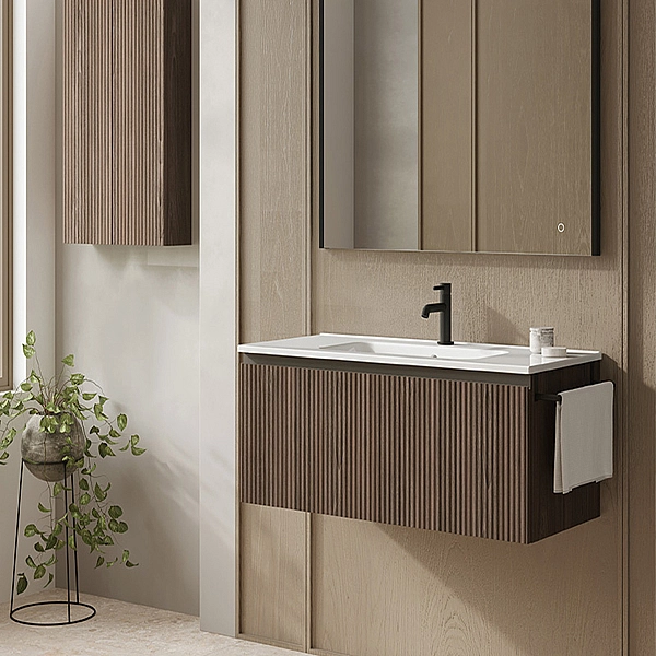 131789+126224  Тумба VORA 80  1 ящ, +   раковина біла ENZO,  WALNUT NOTE (1 сорт)