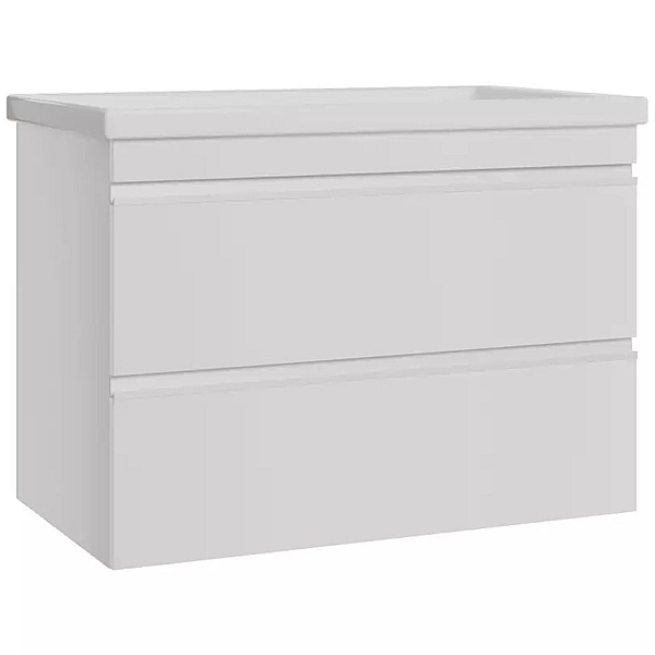 753100W FRAME Біла глянцева тумба 100см з раковиною та сифоном (1 сорт) - Фото - 5