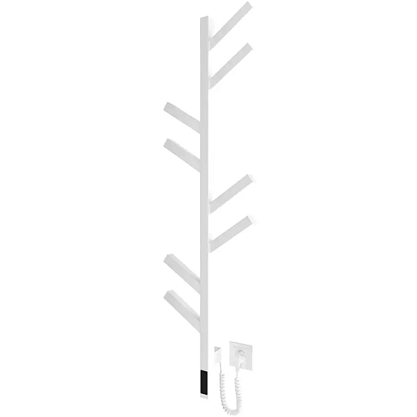 DPR117025000W Рушникосушка електрична, 1170х250мм, Albero, матеріал чорна сталь, к/т прихованого підключення, колір білий матовий (1 сорт) - Фото - 3