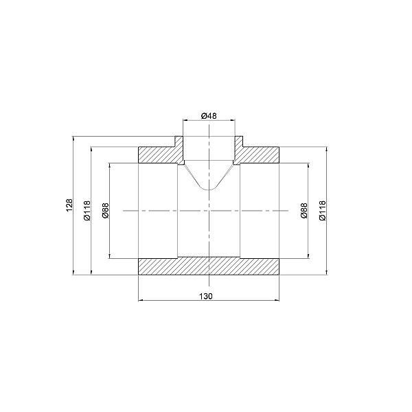 Трійник PPR Thermo Alliance 90х50х90 - Фото - 2