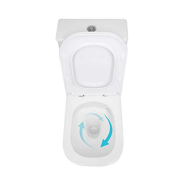 Унитаз напольный Qtap Presto Quadro безобідковий з сідінням Soft-close QTPRE27W51021 - Фото - 6