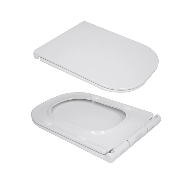 Унитаз напольный Qtap Presto Quadro безобідковий з сідінням Soft-close QTPRE27W51021 - Фото - 8