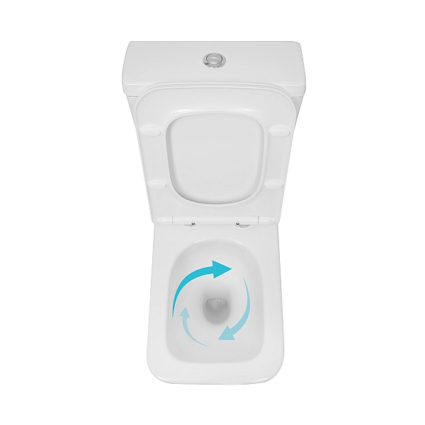 Унитаз напольный Qtap Crow Ultra Quiet безободковый с сиденьем Soft-close QTCRO27W51028 - Фото - 6