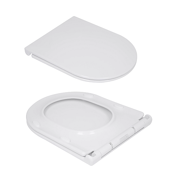 Унитаз напольный Qtap Presto безобідковий з сідінням Soft-close QTPRE27W51022 - Фото - 8