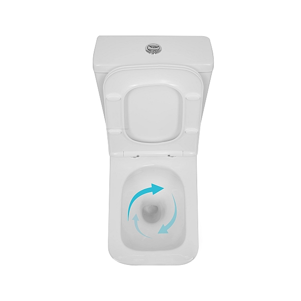 Унітаз підлоговий Qtap Crow Eco Ultra Quiet безобідковий з сідінням Soft-close QTCRO27W51030 - Фото - 6