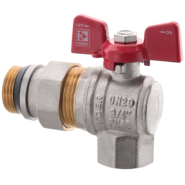 Кран з американкою 3/4" "антіпротечка"(Koer KR.228-Gi) кутовий (KR0194) - Фото - 2