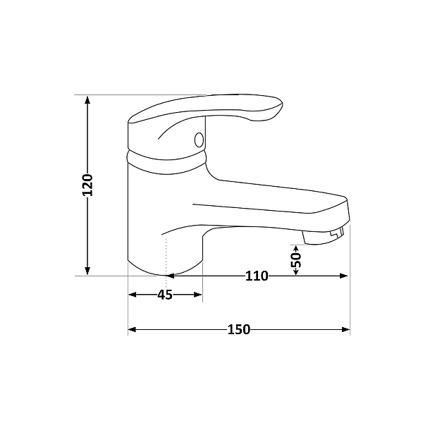 Змішувач для раковини Brinex 36W 001 - Фото - 2